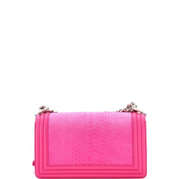 Chanel Boy Flap Bag Python Old Medium Pink - Picture 3 of 8